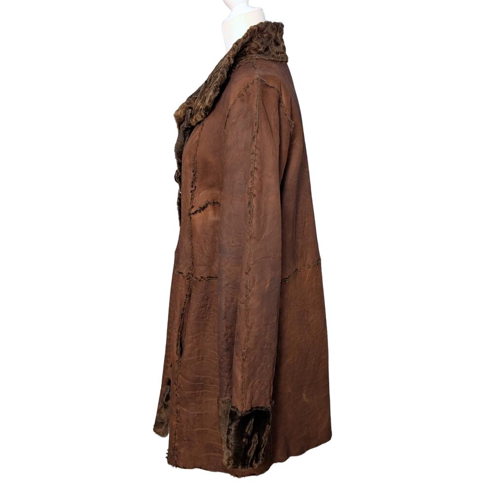Auburn Brown Lamb Shearling Two-in-One Jacket M/L - Picture 11 of 16